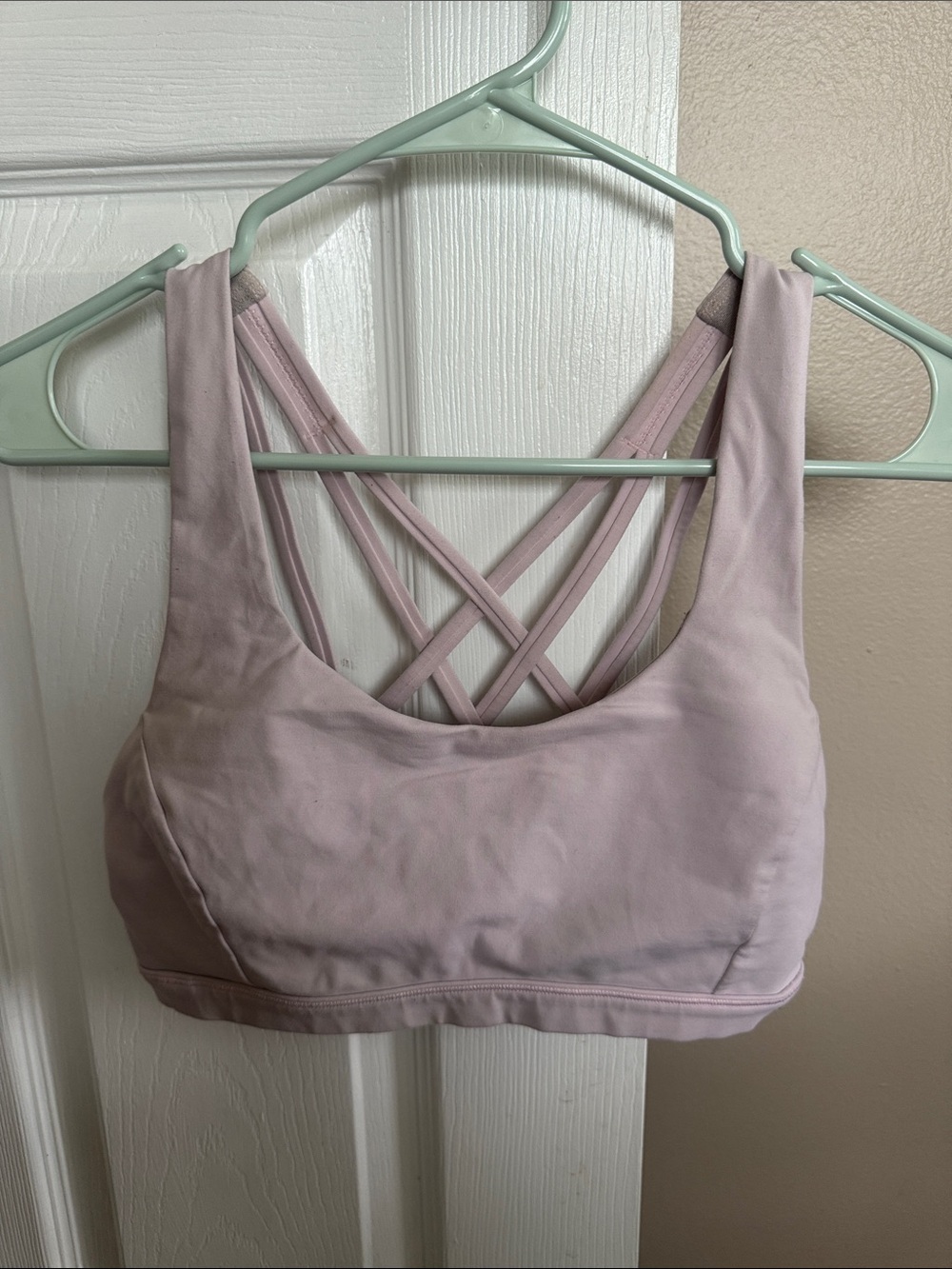 lululemon athletica Pale Mauve Crisscross Back Sports Bra